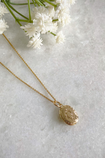 Wisteria London Tabitha Mini Gold Oval Locket Wisteria London